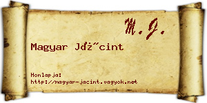 Magyar Jácint névjegykártya